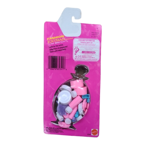 Vintage Barbie 90's Doll Accessory Set FASHION EXTRA'S Beauty Basics 1994 65341 - Picture 3 of 5